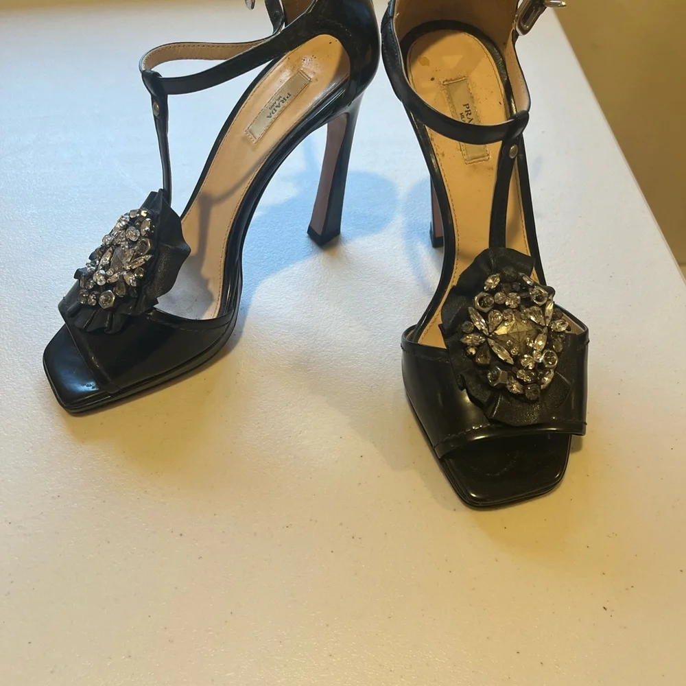 Prada rhinestone evening shoes - Picture 2 of 4